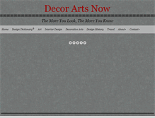 Tablet Screenshot of decorartsnow.com